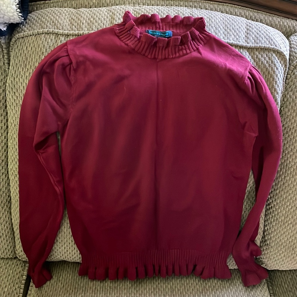 burgundy sweater very cute and comfortable